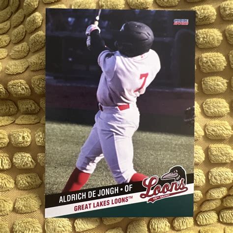 2022 Great Lakes Loons Aldrich De Jongh Rc Rookie Los Angeles Dodgers