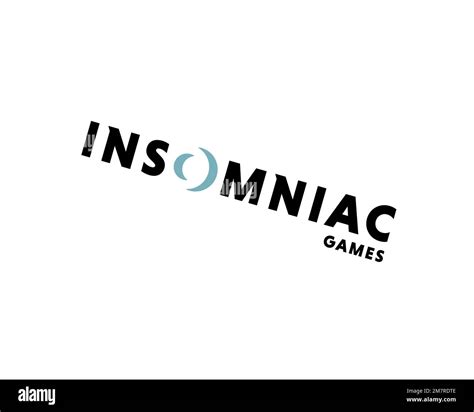 Insomniac Games Rotated Logo White Background B Stock Photo Alamy