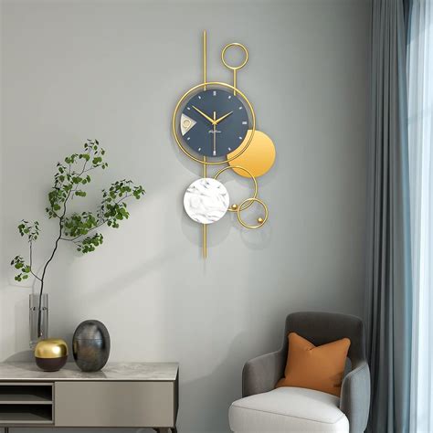 Yijidecor Large Wall Clocks For Living Room Decor Big Modern Wall Clock Battery