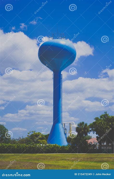 Blue Water Tower Stock Image Image Of Florida Tower 215472249