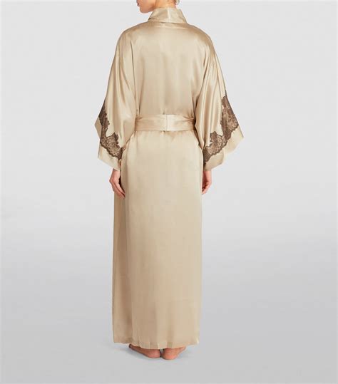 Womens Natori Beige Silk Lolita Robe Harrods UK