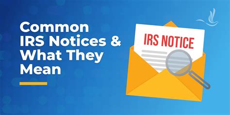 Common Irs Notices What They Mean Optima Tax Relief