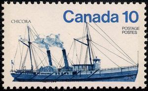 Stamp Chicora Paddle Steamer Canada Canadian Ships Nd Series