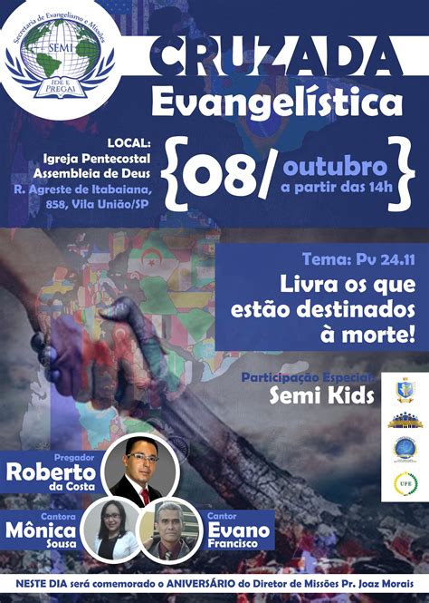 Cartaz para Igrejas Cruzada Evangelística de Missões 2016 Cruzada