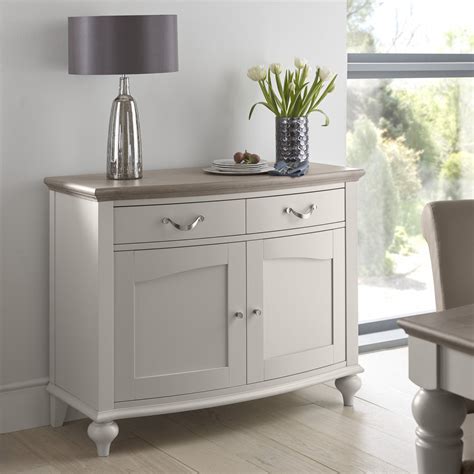 Montreux Grey Washed Oak Soft Grey Narrow Sideboard Bentley Designs