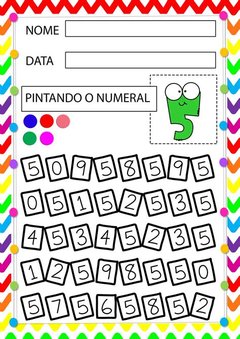 Atividades Educa O Infantil Colorindo Numerais A Pdf Elo