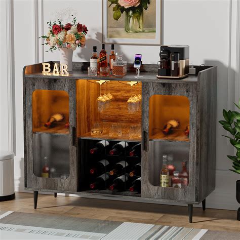 Amazon Homeiju Mini Bars For Home Wooded Coffee Bar Cabinet