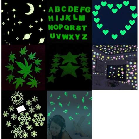 Stiker Glow In Dark Glow In Dark Sticker Stars Tempelan Glow In Dark