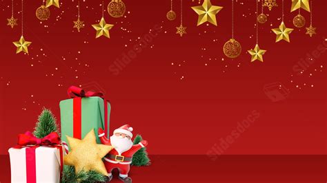 Gift Gradient Christmas Christmas Gifts Red Festival Powerpoint Background For Free Download ...