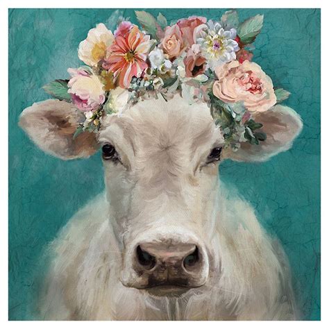 Fine Art Canvas Fancy Cows I Canvas Wall Art Cow Canvas Cow Painting Cow Art