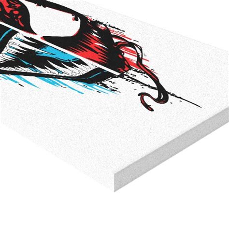 Venom And Carnage Split Inked Face Graphic Canvas Print Zazzle