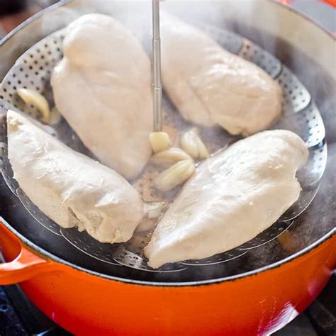 Perfect Poached Chicken Breasts Cooks Illustrated Recipe