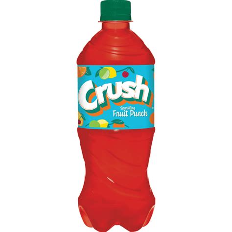 Crush Sparkling Fruit Punch Soda 20 Fl Oz Bottle Soda And Mixers Sun