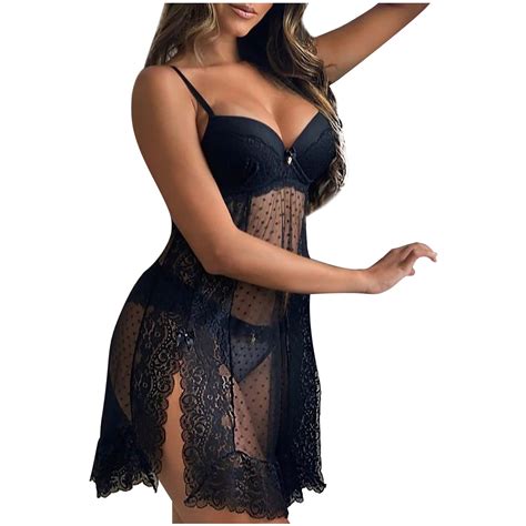 Zuwimk Lingerie For Women Plus Size Lingerie For Women Sheer Lace