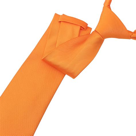 Tangerine Plain Twill Modern Classic Tie James Alexander