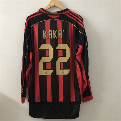 Camisa Cl Ssica De Futebol Ac Milan Short Manga Longa Kaka