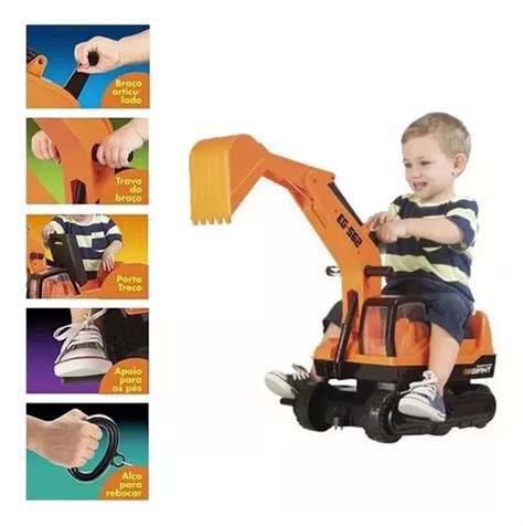 Escavadeira Gigante Infantil Roma Brinquedos Giant Escavator