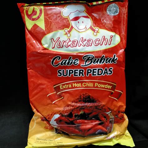 Jual Bubuk Cabe Super Pedas Bubuk Red Extra Hot Chili Yutakachi 1000 G