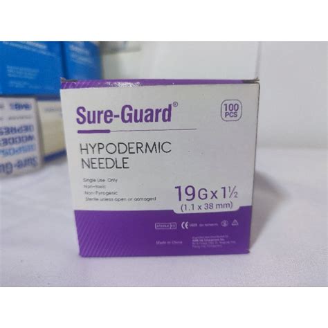 Sureguard Needle G G G Sterile Sold Per Box Shopee