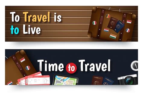 Premium Vector Travel Tours Banner Template Horizontal Advertising