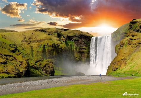 Skyscanner Foto Cascadas De Skogafoss Sur De Islandia Wand