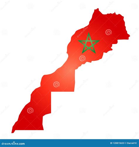 Mapa Marrocos Com Marcas De Ponteiro De Localização Ilustração Do