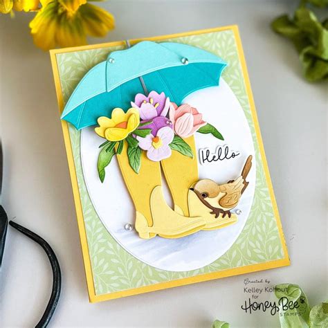 Lovely Layers April Showers Honey Cuts Honey Bee Stamps