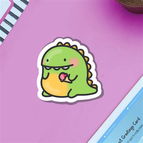 Cute Dinosaur Vinyl Sticker