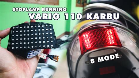 PASANG STOPLAMP RUNNING DI VARIO 110 KARBU 8 MODE OTOMATIS YouTube