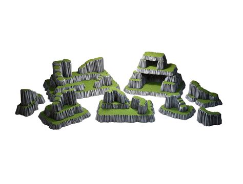 Wargame Dynamic Terrains Set Green Painted Flocked Etsy