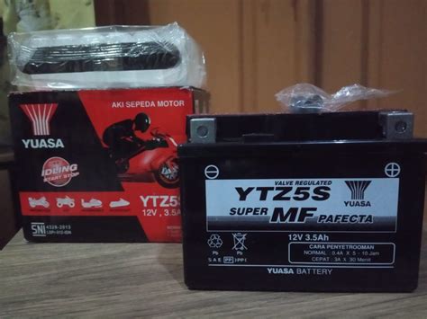 Aki Motor YUASA YTZ5S Untuk Yamaha Vixion Xeon Jupiter Z MX New Mio J