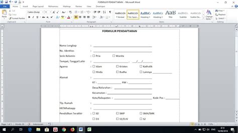 Cara Membuat Form Pendaftaran Online Cara Membuat Form Pendaftaran