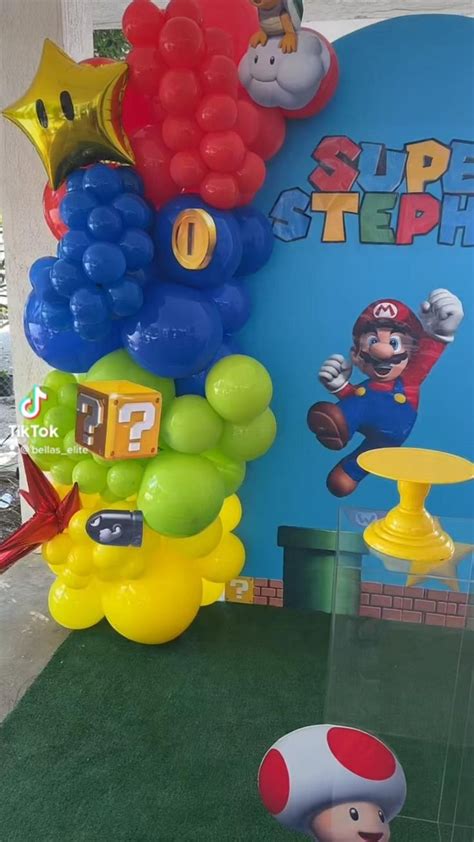 Super Mario Set Up Balloon Super Marios Birthday Super Mario