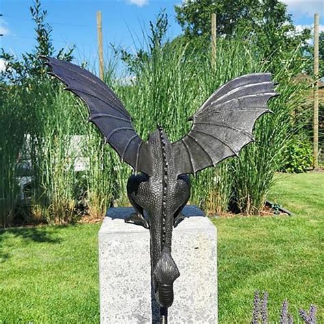 New Style Garden Dragon Statue Fountain Dragon Ornament Etsy