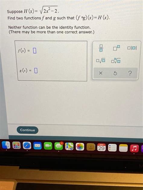 Solved Suppose H X 2x² 2 Find Two Functions F And G