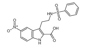 Ácido 1H indol 2 carboxílico 5 nitro 3 2 fenilsulfonil amino