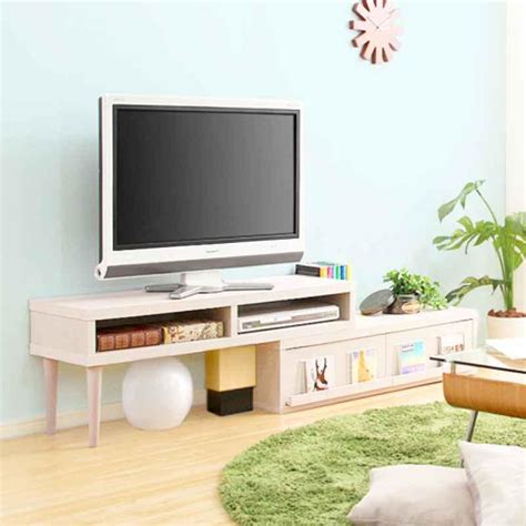 テレビ台 伸縮式 北欧風 引出しタイプ 完成品 幅105 196cm （ テレビラック Tv台 Tvボード 伸縮 伸縮テレビ台 コーナー