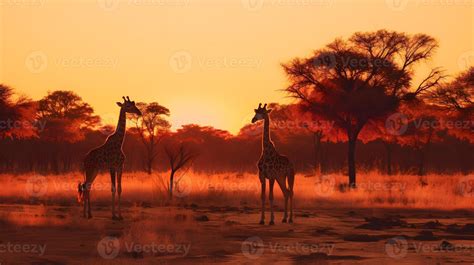 Giraffe Sunset Stock Photos, Images and Backgrounds for Free Download