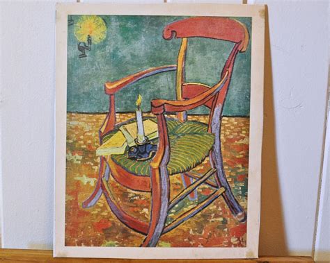 Vincent Van Gogh Gauguins Chair Vintage Wall Art Print Etsy Australia