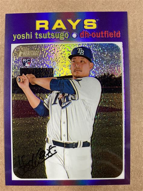 Yoshi Tsutsugo Purple Chrome Refractor Topps Heritage High Number