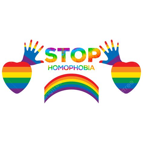 Stop Homophobia Vector Hd Images Stop Homophobia Heart With Hand Colorful Design Homophobia