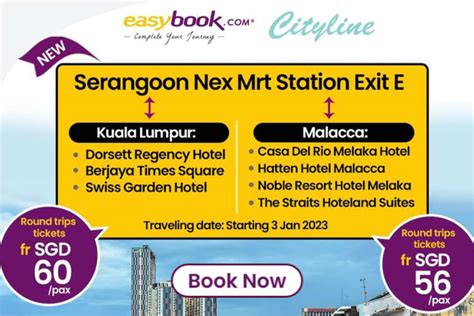 New Pick Up Point At Serangoon Nex To Kuala Lumpur And Malacca