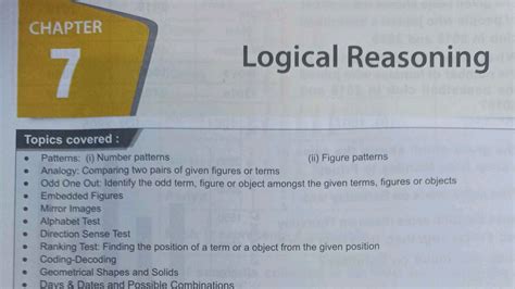 Chapter Logical Reasoning Class Sof Olympiad Imo Workbook Youtube