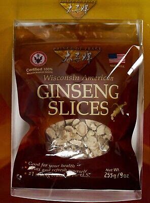 Prince Of Peace Pure Ginseng Slices 100 Wisconsin American 9 Ounce