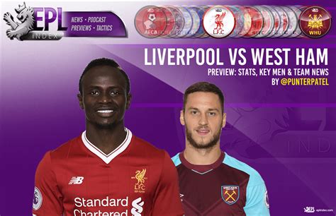 Liverpool Vs West Ham Preview Team News Key Men Stats Epl Index