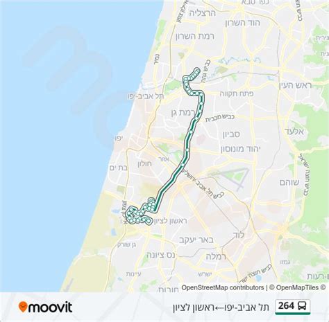 264 Route: Schedules, Stops & Maps - תל אביב-יפו‎→ראשון לציון (Updated)