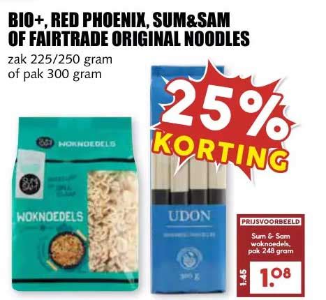 Bio Red Phoenix Sum Sam Of Fairtrade Original Noodles Aanbieding Bij