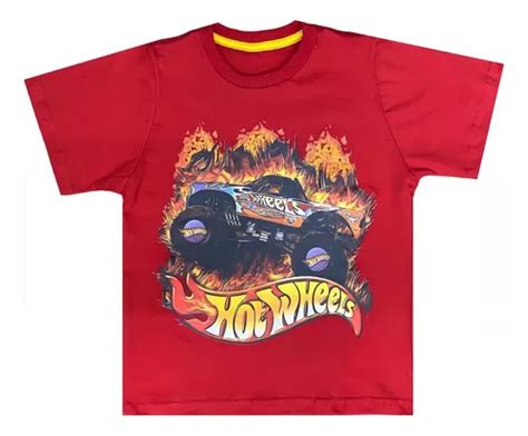 Camiseta Camisa Infantil Hot Wheels Fantasia Personagens Parcelamento Sem Juros