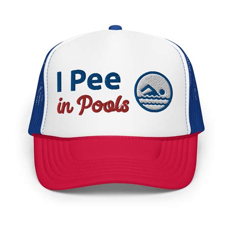 I Pee In Pools Trucker Hat Etsy