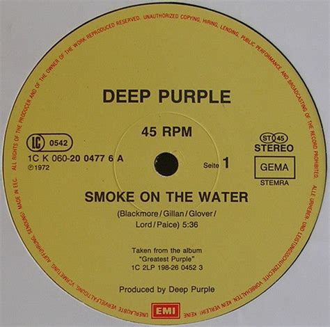 Deep Purple ‎ Smoke On The Water Vinyl Shop Recordpusher